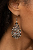 Tick, Tick, BLOOM! - Pink Paparazzi Earrings