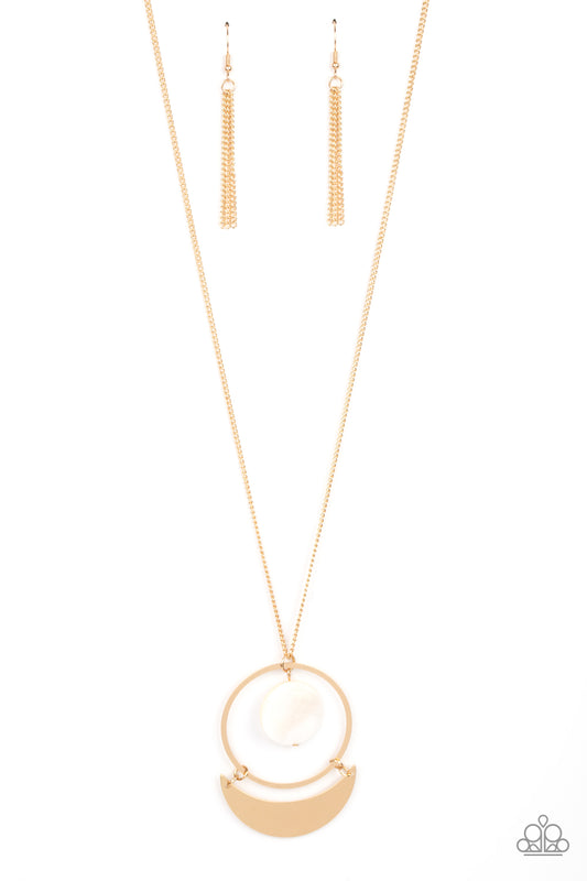 Moonlight Sailing - Gold Paparazzi Necklace