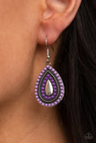 Beaded Bonanza - Purple Paparazzi Earrings