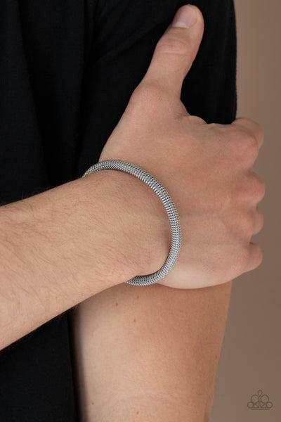 Metro Machiavellian - Silver Paparazzi Bracelet