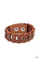 Knocked for a Loop - Brown Paparazzi Bracelet