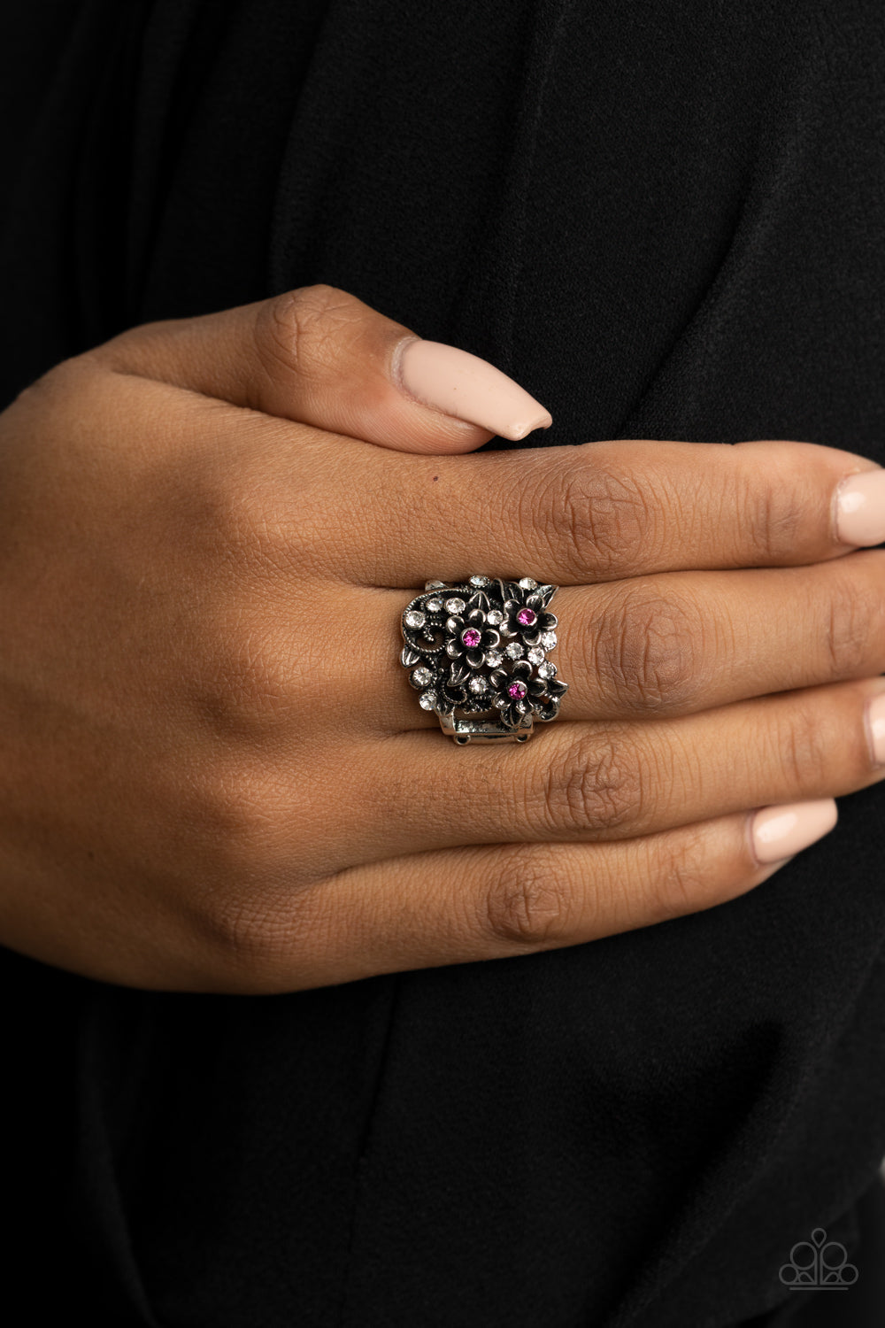 Perfectly Perennial - Pink Paparazzi Ring