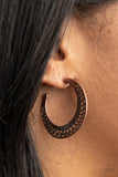 Bada BLOOM! - Copper Paparazzi Hoop Earrings
