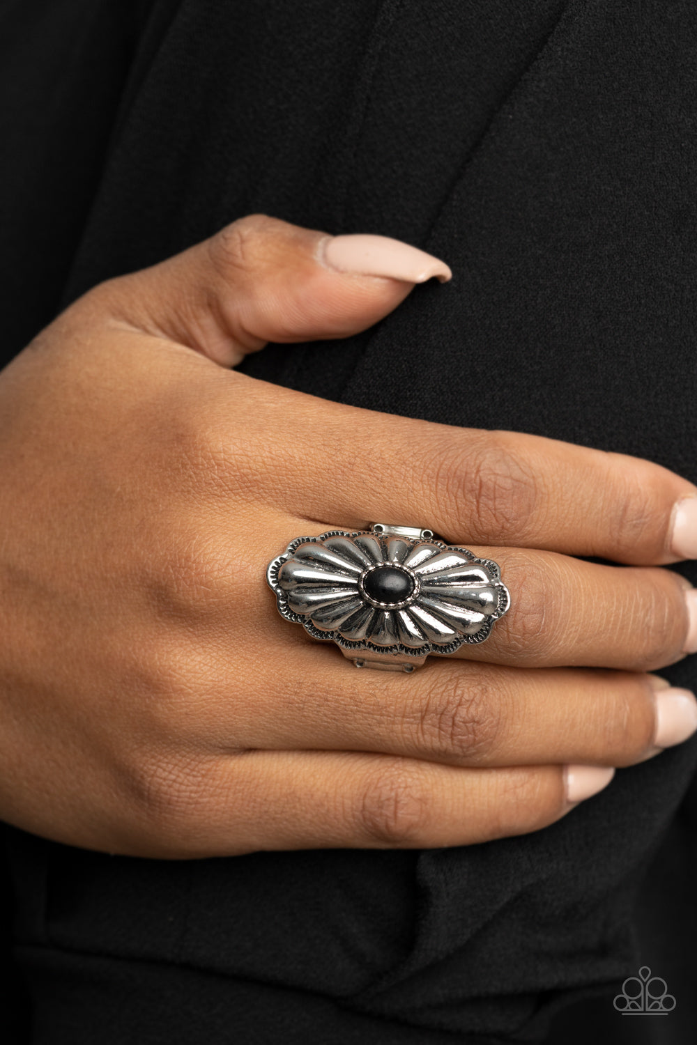 Cottage Couture - Black Paparazzi Ring