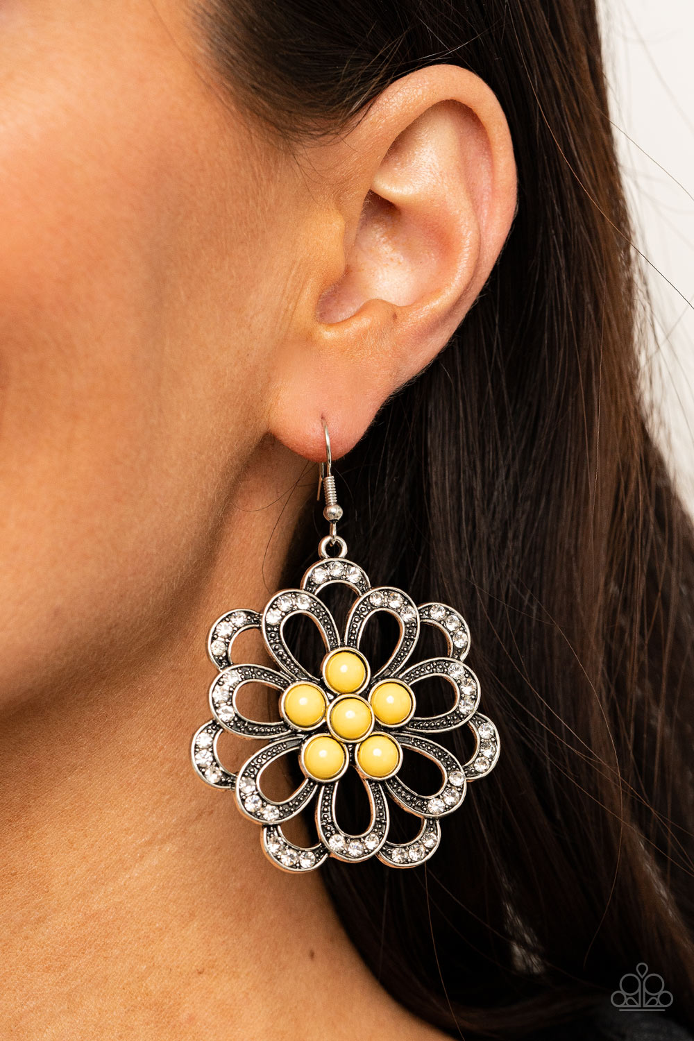 Dazzling Dewdrops - Yellow Paparazzi Earrings
