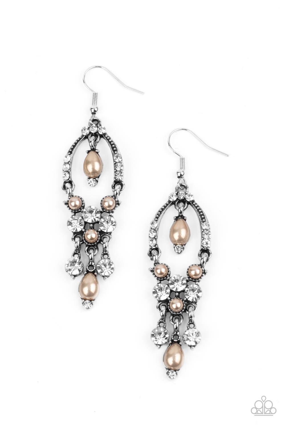 Back In The Spotlight - Brown Paparazzi Earrings