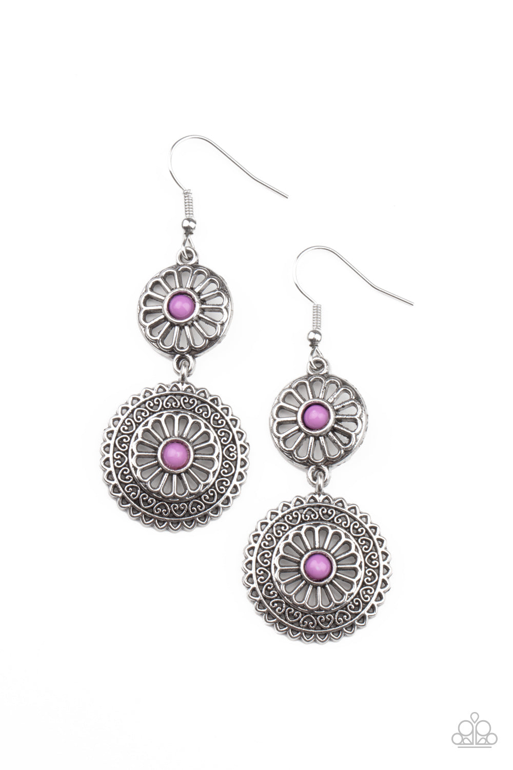 Keep It WHEEL - Purple Paparazzi Earrings