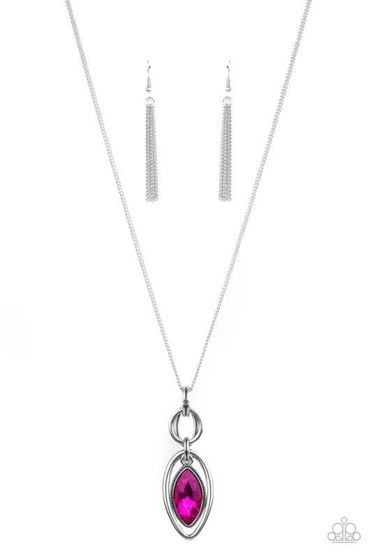 Glamorously Glaring - Pink Paparazzi Necklace