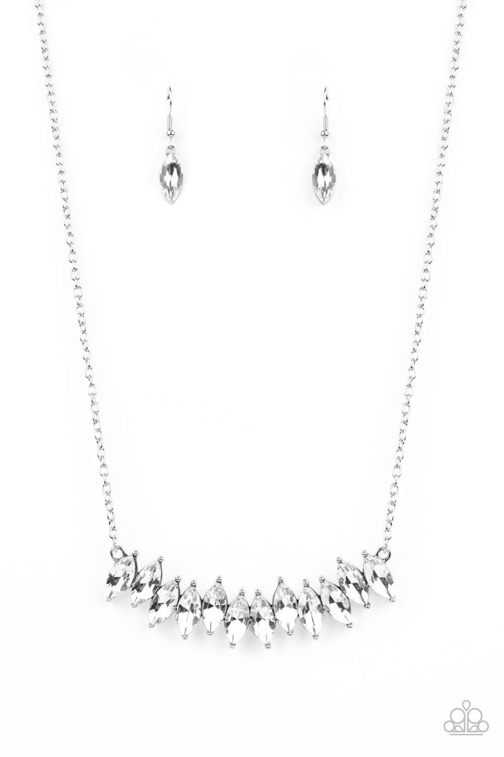 Icy Intensity - White Paparazzi Necklace