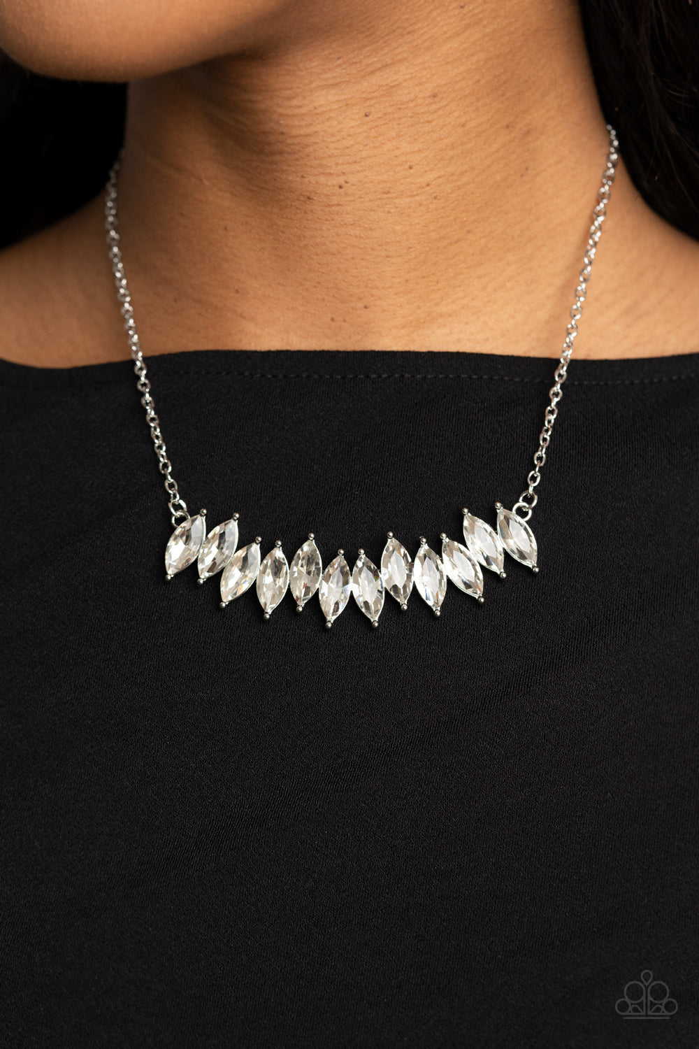 Icy Intensity - White Paparazzi Necklace