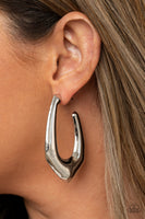 Find Your Anchor - Silver Paparazzi Hoop Earrings