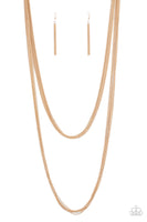 Save Your TIERS - Gold Paparazzi Necklace