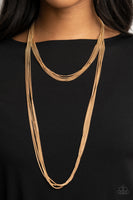 Save Your TIERS - Gold Paparazzi Necklace