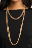 Save Your TIERS - Gold Paparazzi Necklace