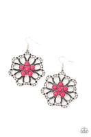 Dazzling Dewdrops - Pink Paparazzi Earrings