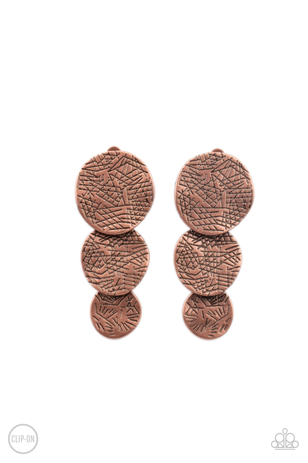 Ancient Antiquity - Copper Paparazzi Earrings