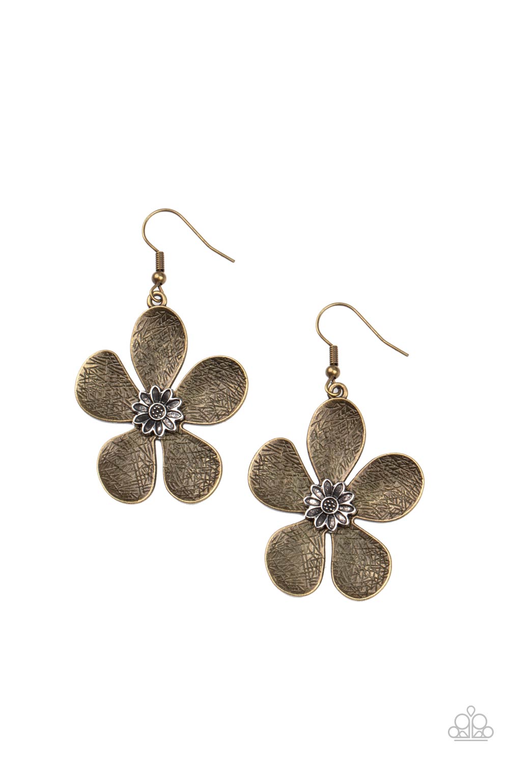 Fresh Florals Brass Paparazzi Earrings