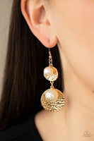 Pearl Dive - Gold Paparazzi Earrings