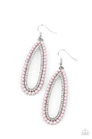 Glamorously Glowing - Pink Paparazzi Earrings