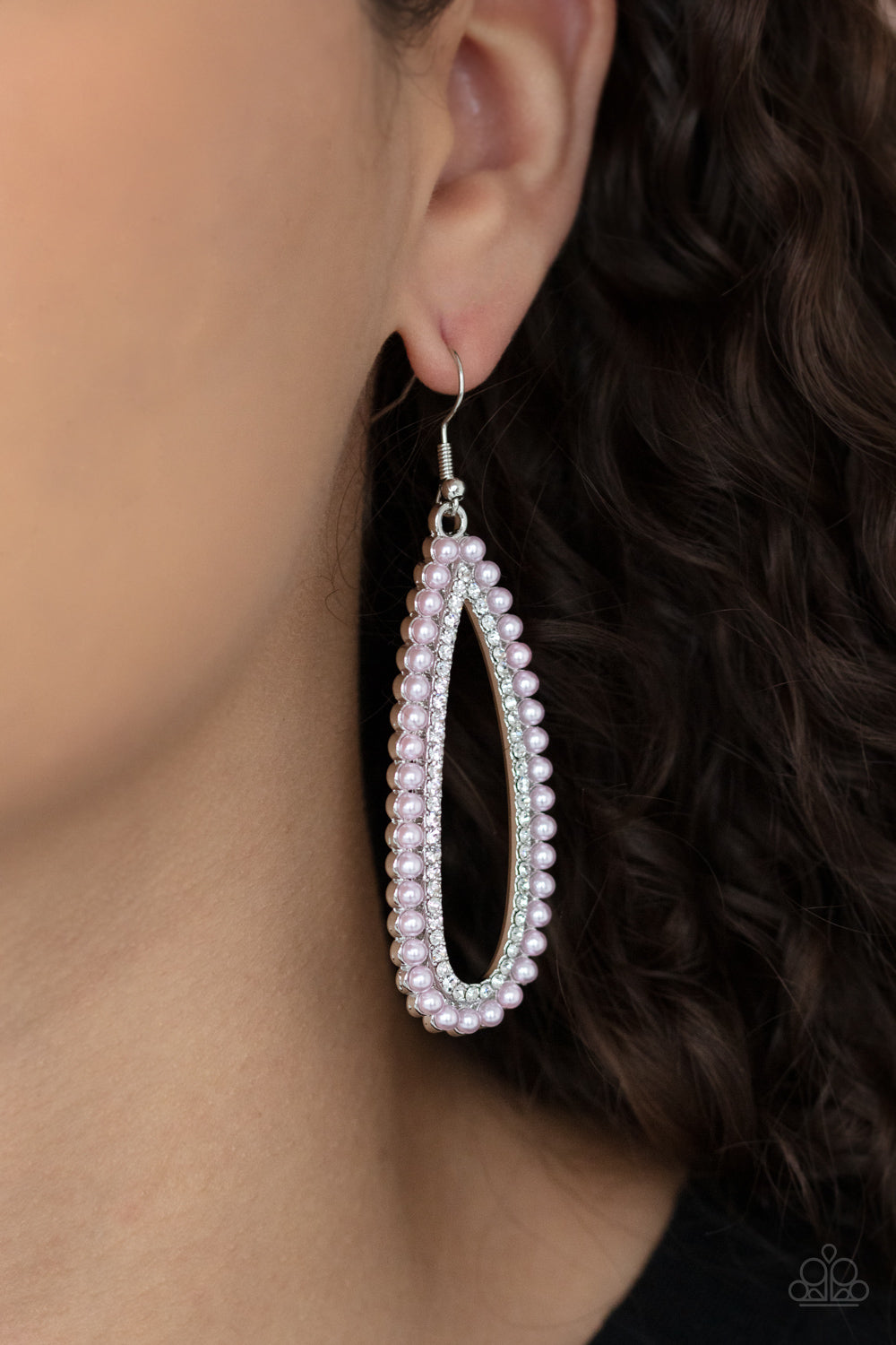 Glamorously Glowing - Pink Paparazzi Earrings