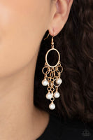 When Life Gives You Pearls - Gold Paparazzi Earrings