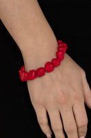 Prehistoric Paradise - Red Paparazzi Bracelet