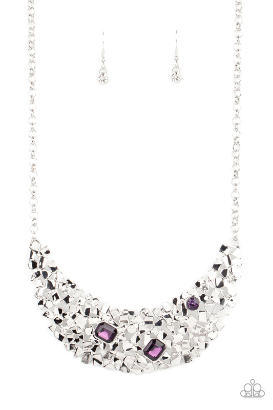 Fabulously Fragmented - Purple Paparazzi Necklace