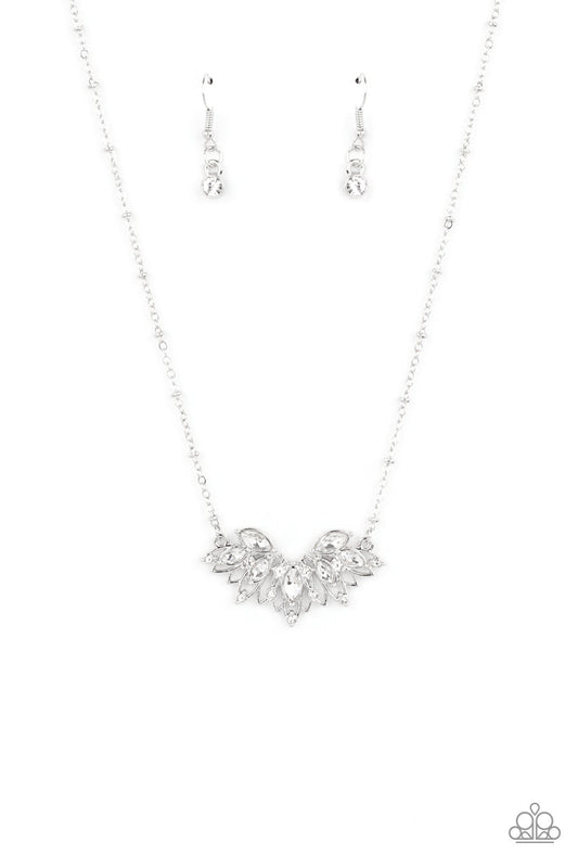 Deluxe Diadem White Paparazzi Necklace