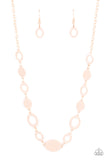 Working OVAL-time - Rose Gold Paparazzi Necklace