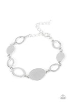 OVAL and Out - Silver Paparazzi Bracelet