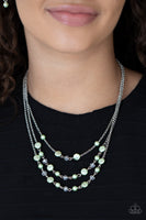 Let The Record GLOW - Green Paparazzi Necklace