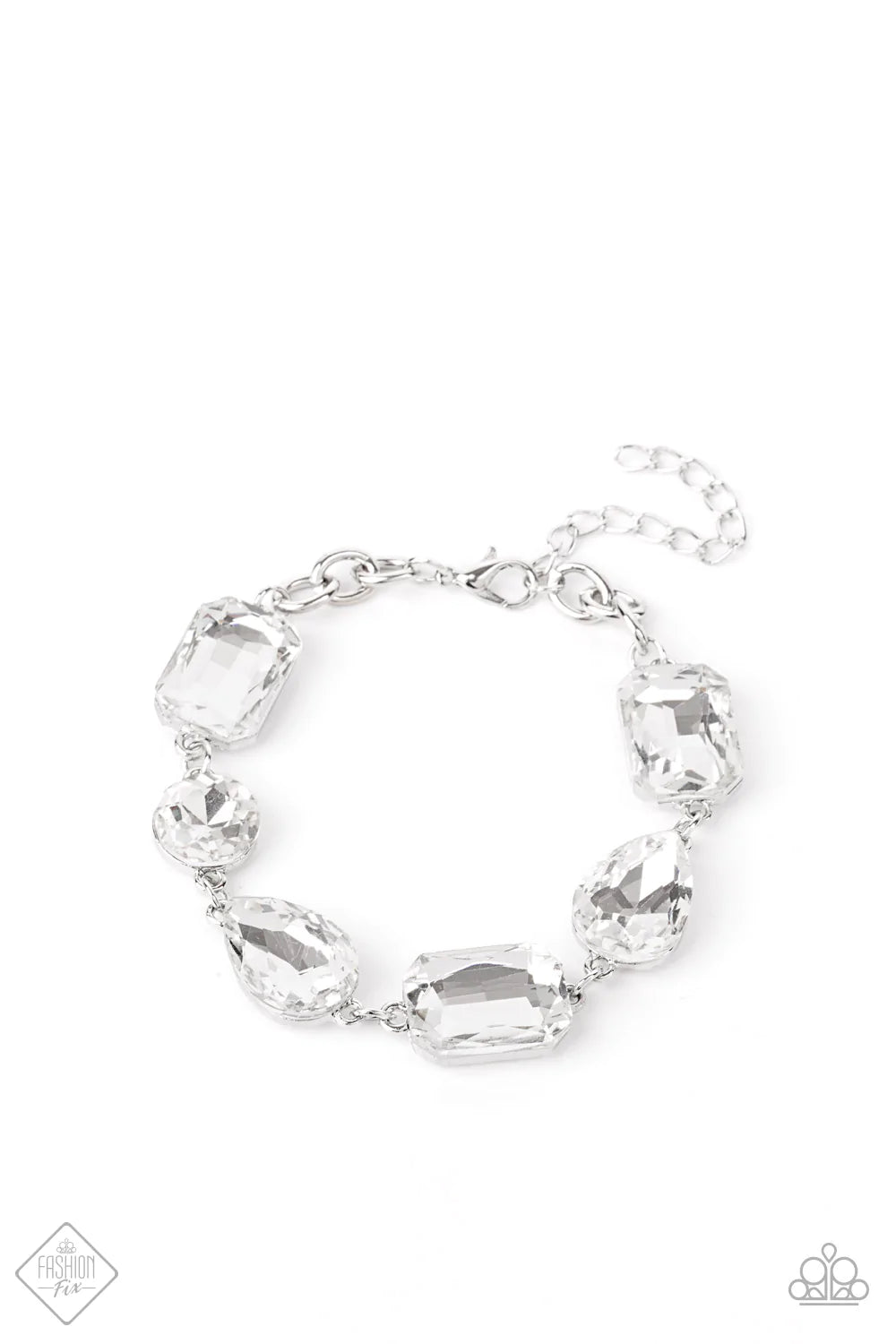 Cosmic Treasure Chest White Paparazzi Fashion Fix Bracelet
