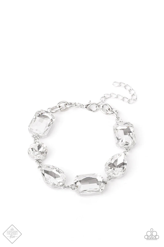 Cosmic Treasure Chest White Paparazzi Fashion Fix Bracelet