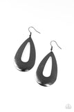 Hand It OVAL! - Black Paparazzi Earrings