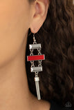 Mind, Body, and SEOUL - Red Paparazzi Earrings