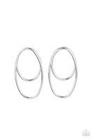 So OVAL-Dramatic - Silver Paparazzi Earrings