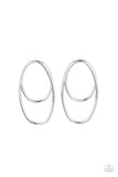 So OVAL-Dramatic - Silver Paparazzi Earrings