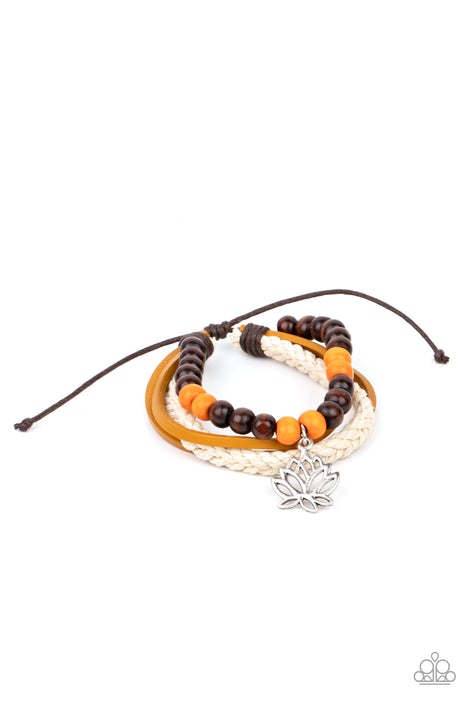Lotus Beach Orange Paparazzi Urban Bracelet