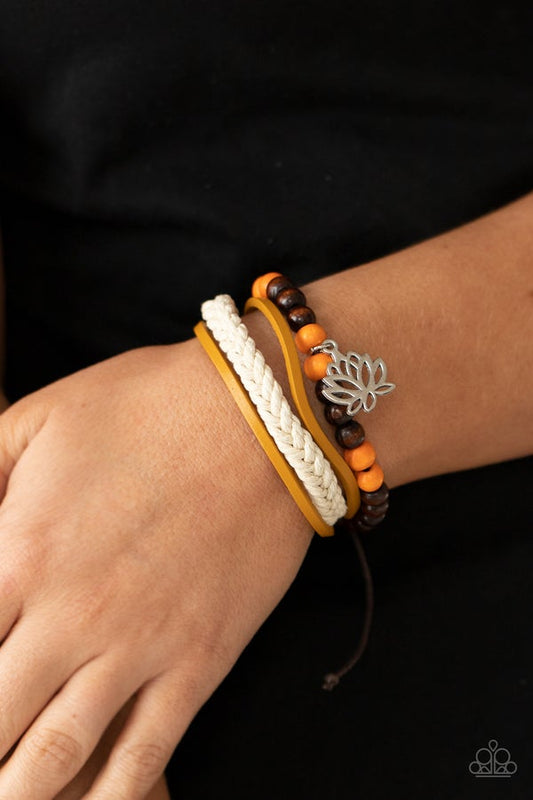 Lotus Beach Orange Paparazzi Urban Bracelet