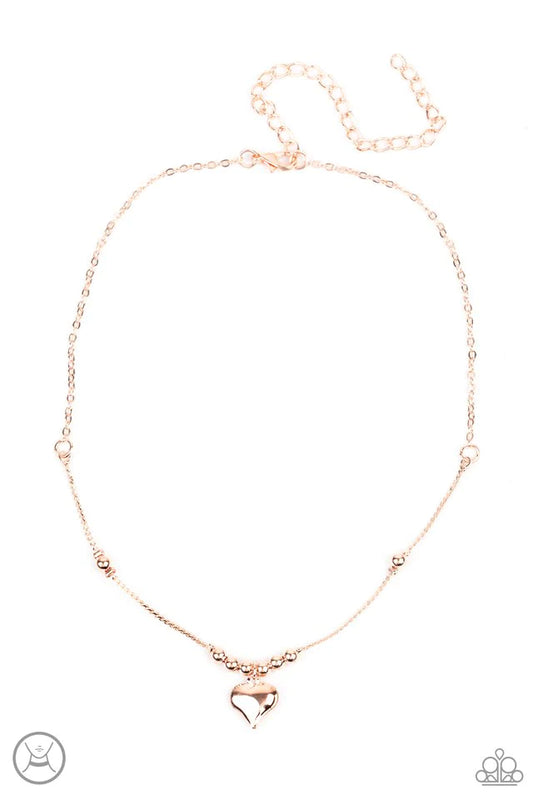 Casual Crush - Rose Gold Paparazzi Choker Necklace