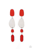 Deco By Design - Red Paparazzi Earrings