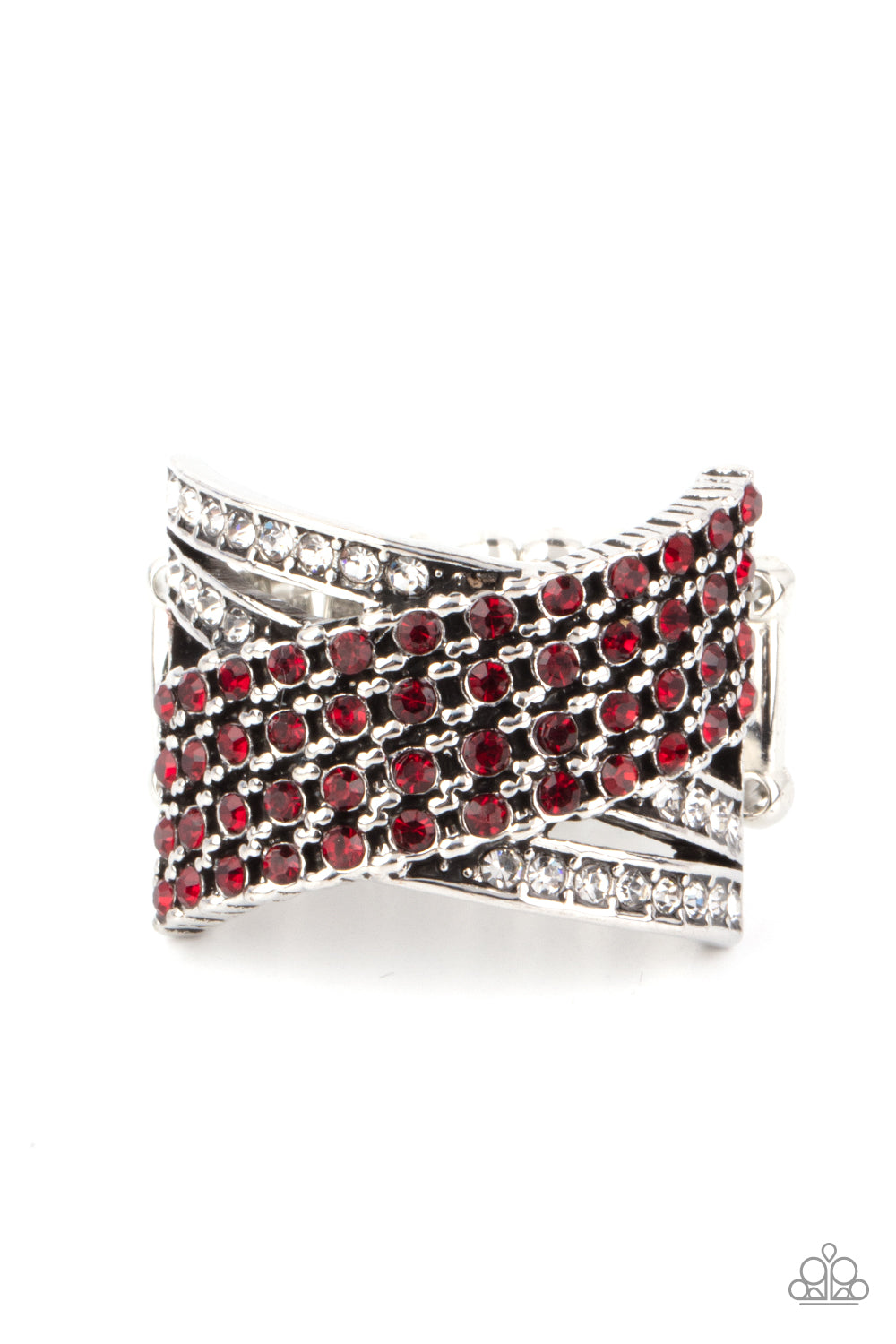 Classic Crossover - Red Paparazzi Ring