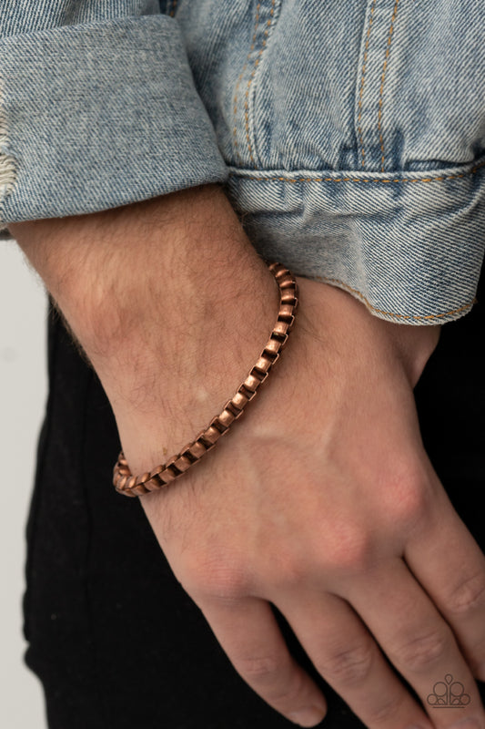 Armed Combat - Copper Paparazzi Urban Bracelet