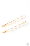 Put A Pin In It - Gold Paparazzi Hair Clip