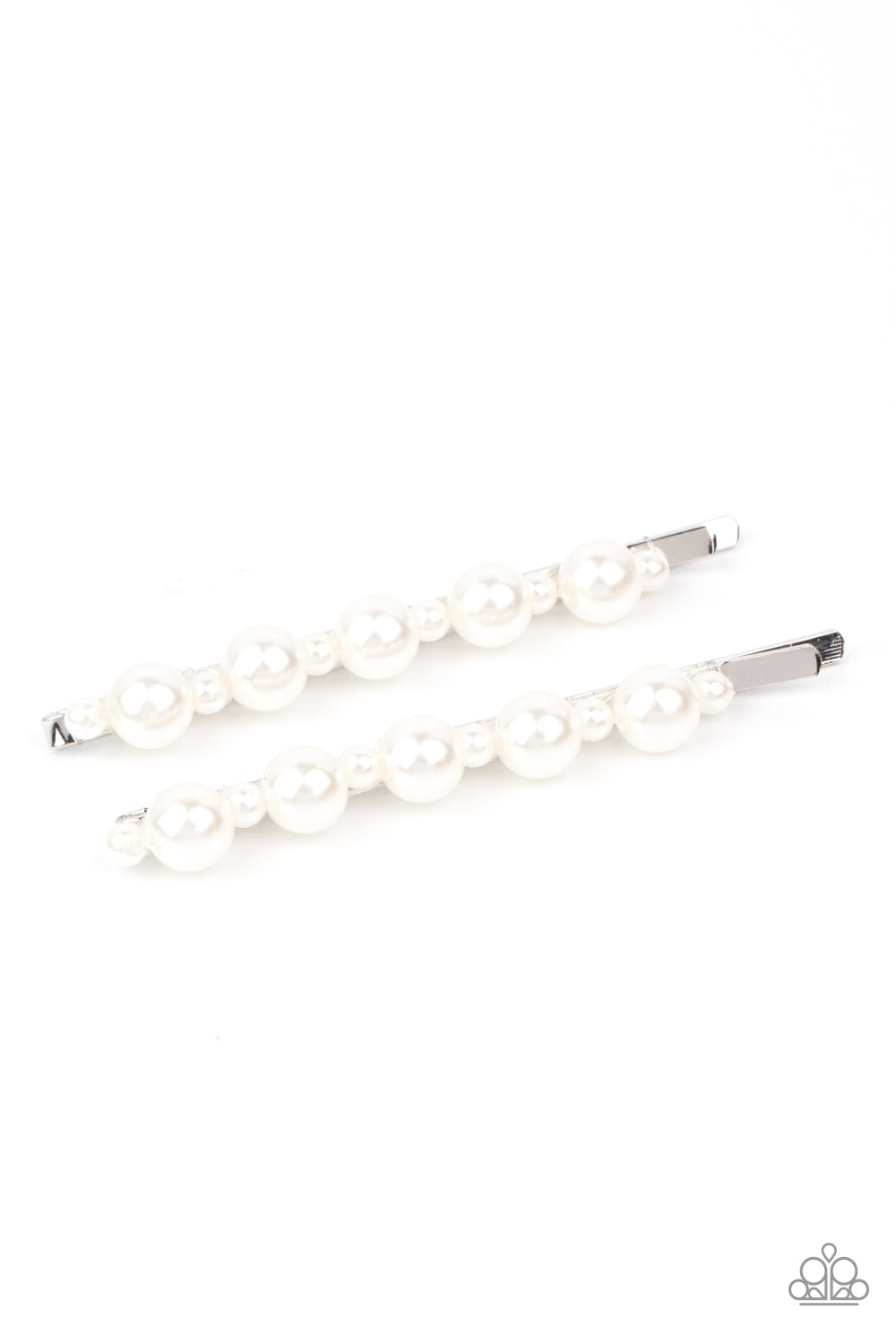 Put A Pin In It - White Paparazzi Hair Clip