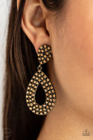 Pack In The Pizzazz - Brass Paparazzi Earrings