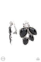 Fancy Foliage - Black Paparazzi Earrings