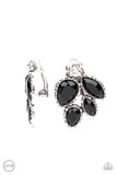 Fancy Foliage - Black Paparazzi Earrings