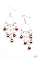 When Life Gives You Pearls - Brown Paparazzi Earrings