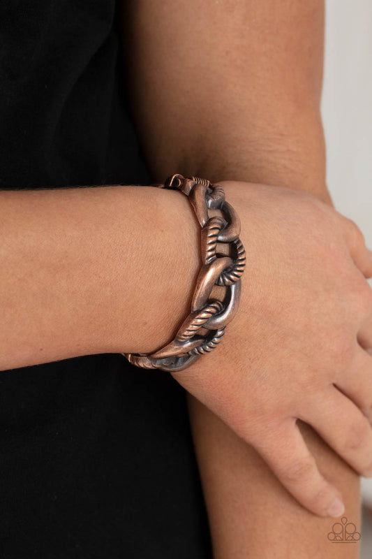 Bold Move - Copper Paparazzi Bracelet